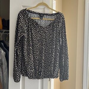 Verve Ami Black and beige Polka Dot Blouse